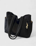 Liorane | Luxurious Ribbed Tote Bag with Cord Detail
