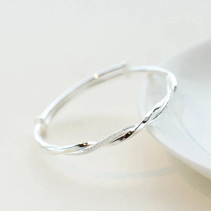Stacey | Braided Silver Bracelet
