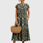 Valenica  | Chic Floral Midi Dress