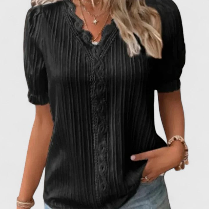 Gabby | Elegant V-Neck Blouse