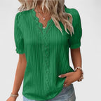 Gabby | Elegant V-Neck Blouse