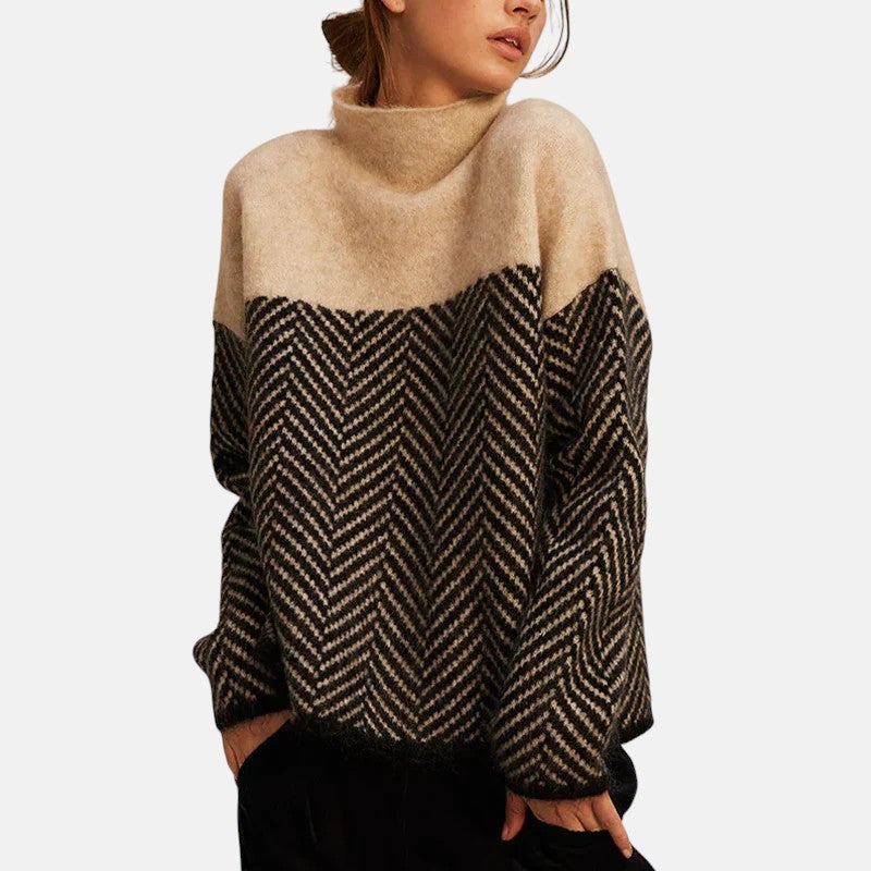 Skylar | Herringbone Knit Sweater