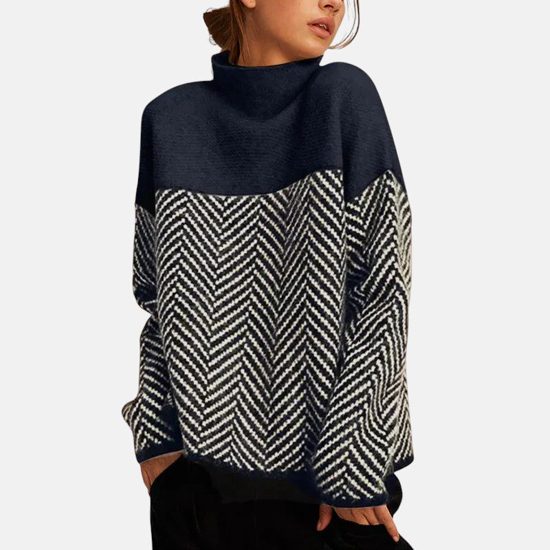 Skylar | Herringbone Knit Sweater
