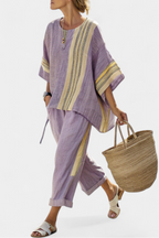 Victoria | Fresh Lightweight Loose Top and Wide Leg Pants