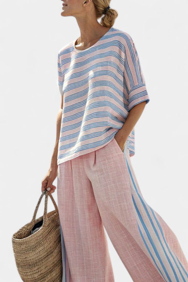 Margaret | Fresh Lightweight Loose Top and Wide Leg Pants