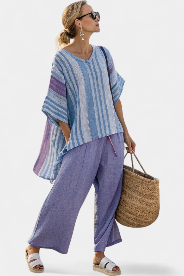 Vivian | Fresh Lightweight Loose Top and Wide Leg Pants