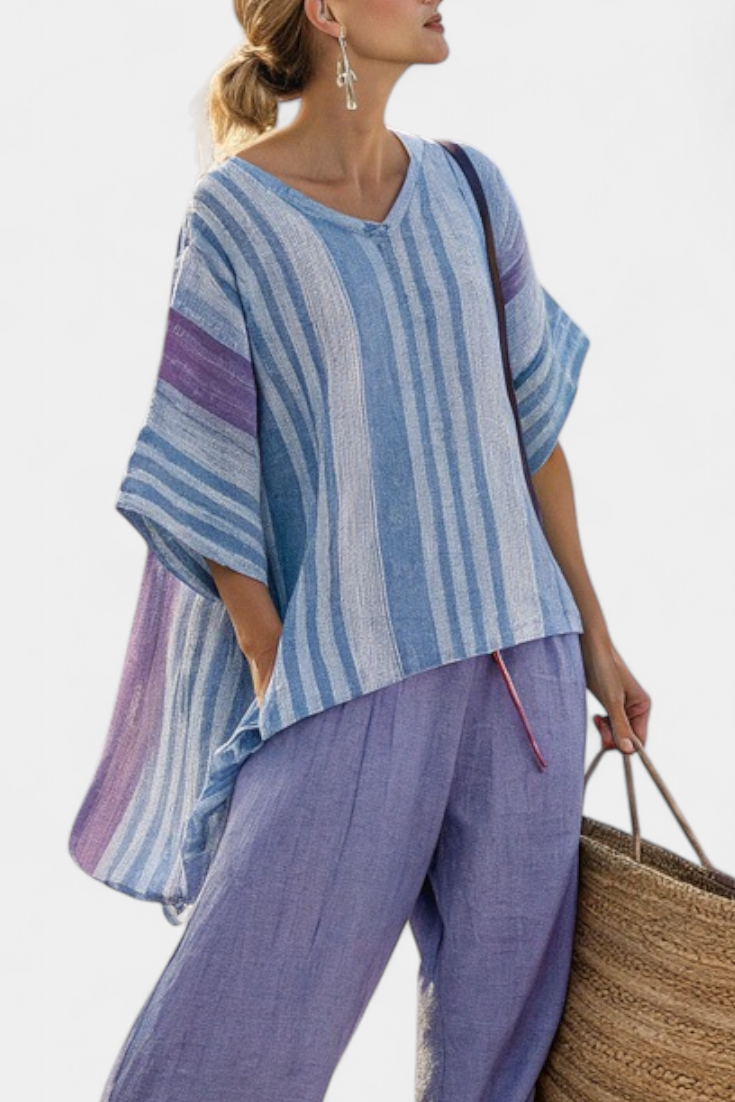 Vivian | Fresh Lightweight Loose Top and Wide Leg Pants