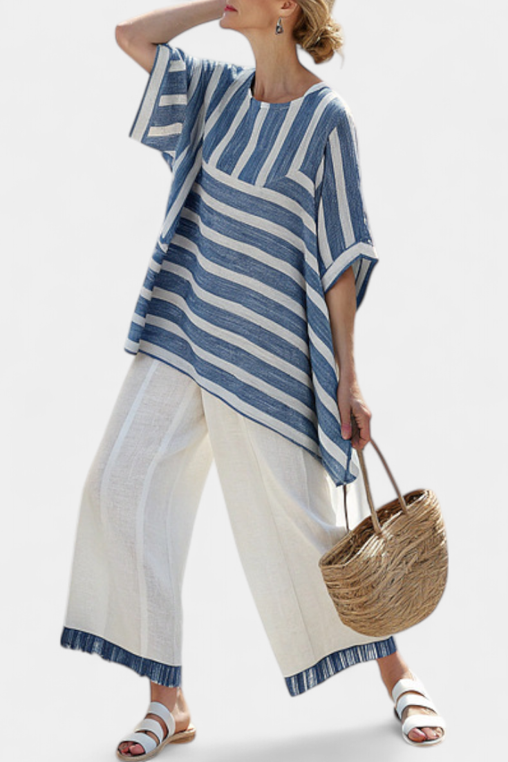 Beatrice | Fresh Lightweight Loose Top and Wide Leg Pants