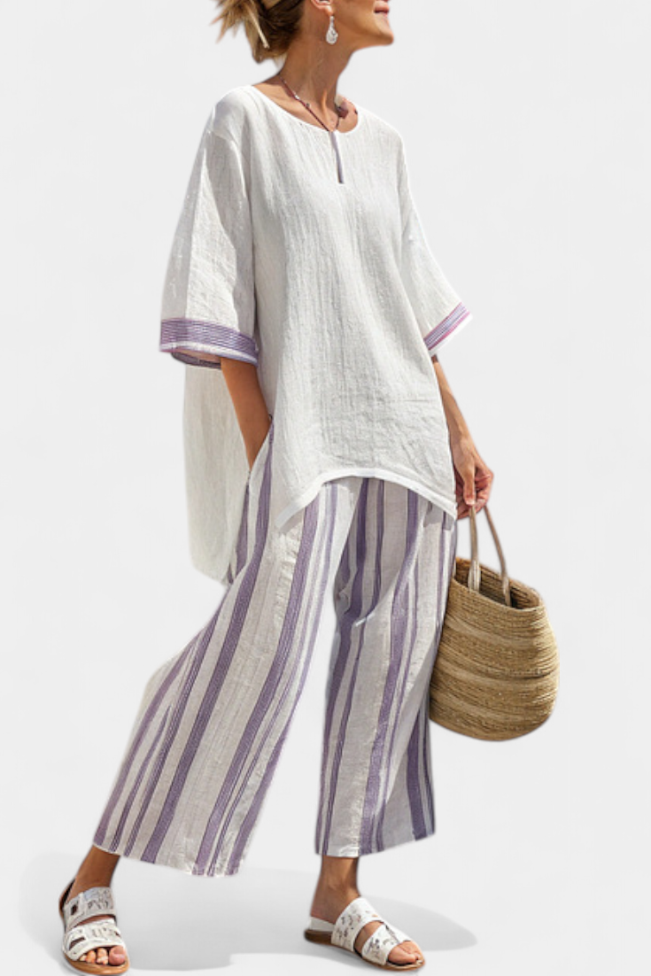 Stella | Fresh Lightweight Loose Top and Wide Leg Pants
