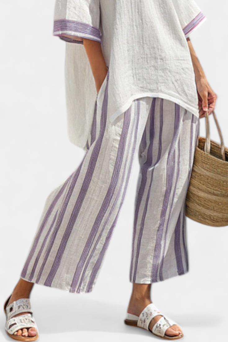 Stella | Fresh Lightweight Loose Top and Wide Leg Pants