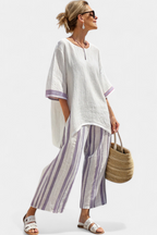 Stella | Fresh Lightweight Loose Top and Wide Leg Pants