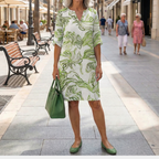 Marian | Abstract Floral Midi Dress