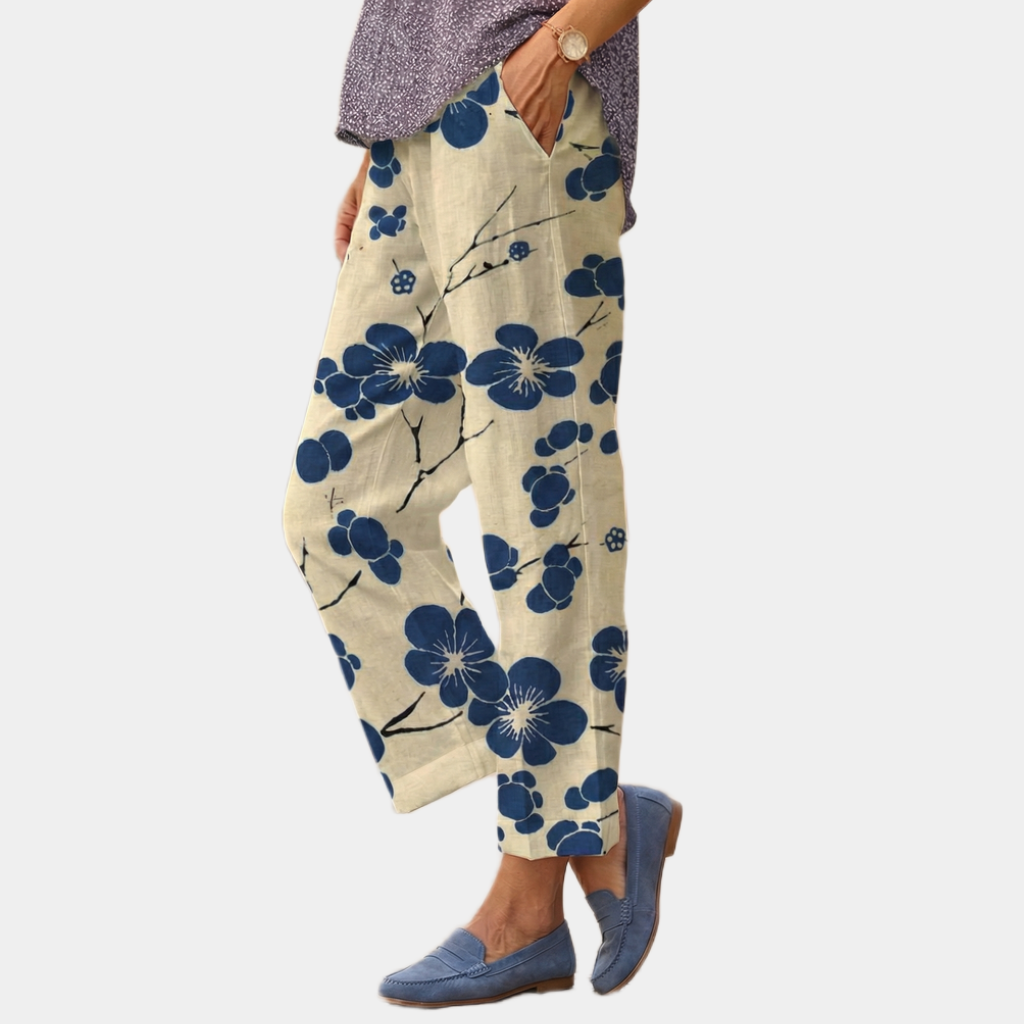 Samantha | Aquarelle Floral Trousers