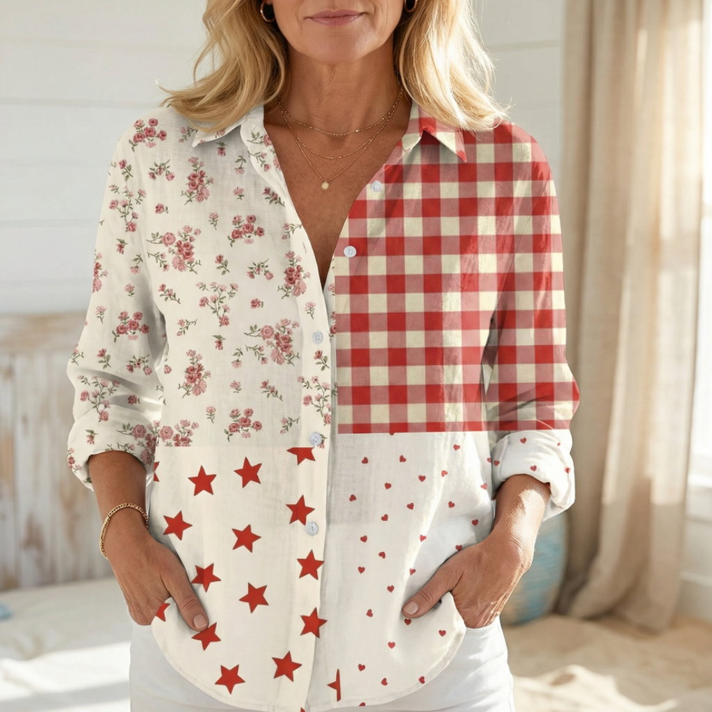 Natalia | Country Patchwork Blouse