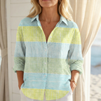 Ines | Pastel Grid Blouse