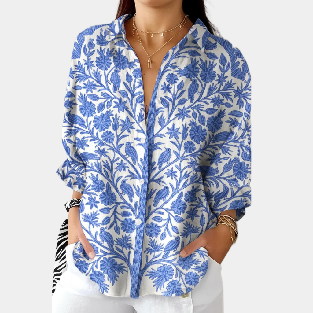 Crystal  | Blue Garden Blouse