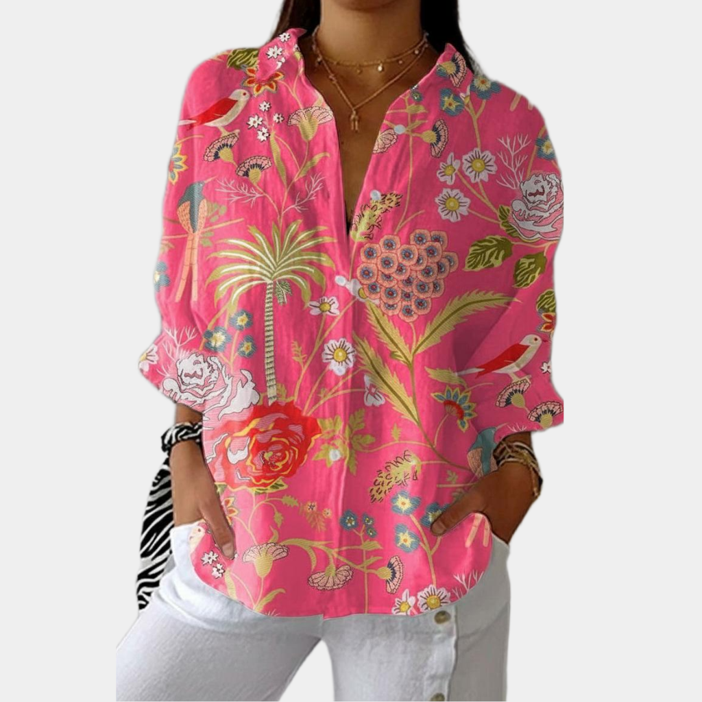 Erica | Tropical Blossom Blouse