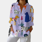 Kim | Playful Dogs Blouse