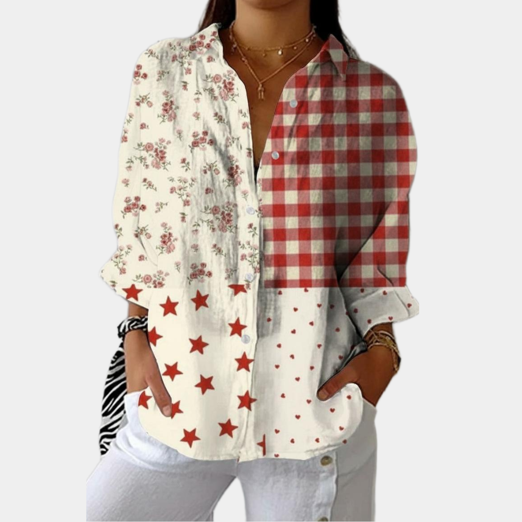 Natalia | Country Patchwork Blouse