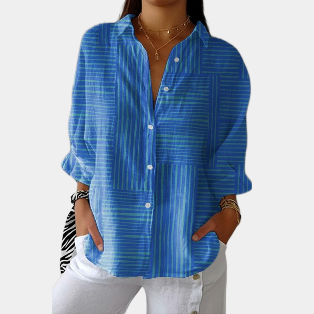 Sienna | Azure Stripe Blouse