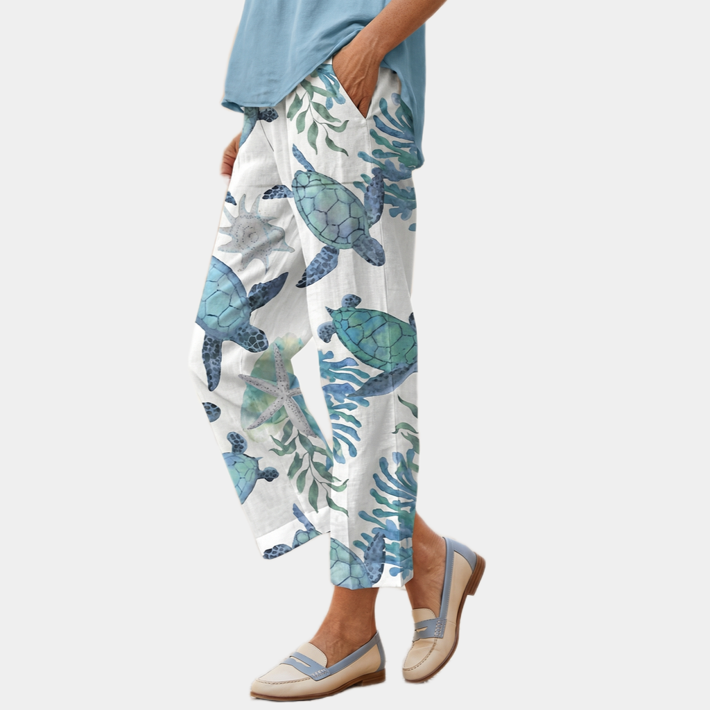 Beverly | Azure Reef Trousers