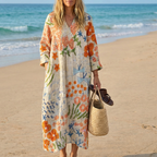 Maya | Boho Bloom Midi Dress