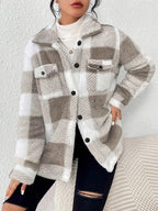 Bridget | Stylish Plaid Fleece Jacket