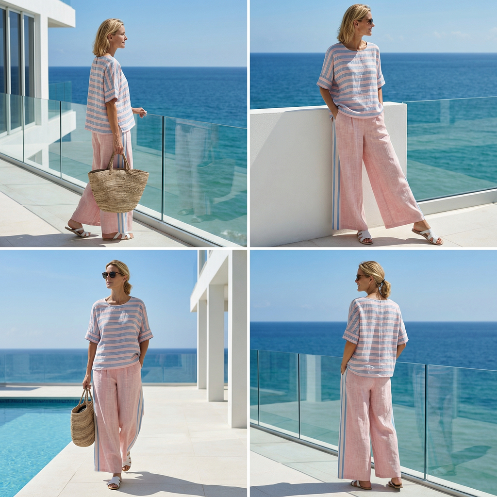 Margaret | Fresh Lightweight Loose Top and Wide Leg Pants