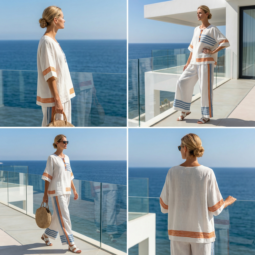 Adeline | Fresh Lightweight Loose Top and Wide Leg Pants