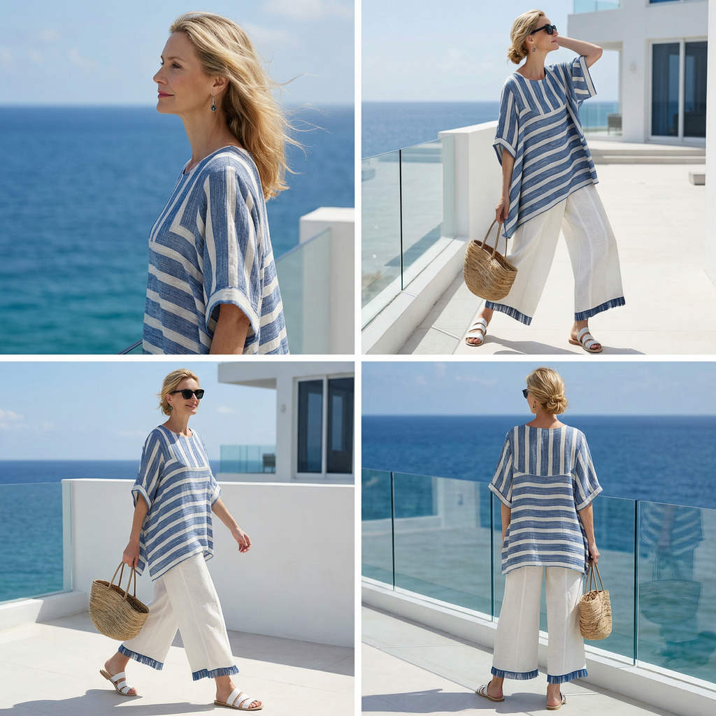 Beatrice | Fresh Lightweight Loose Top and Wide Leg Pants