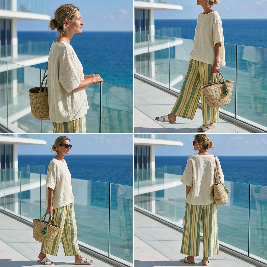 Evelyn | Fresh Lightweight Loose Top and Wide Leg Pants