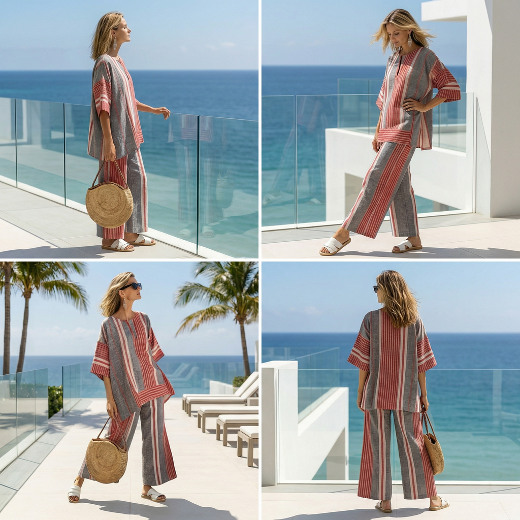 Georgia | Fresh Lightweight Loose Top and Wide Leg Pants