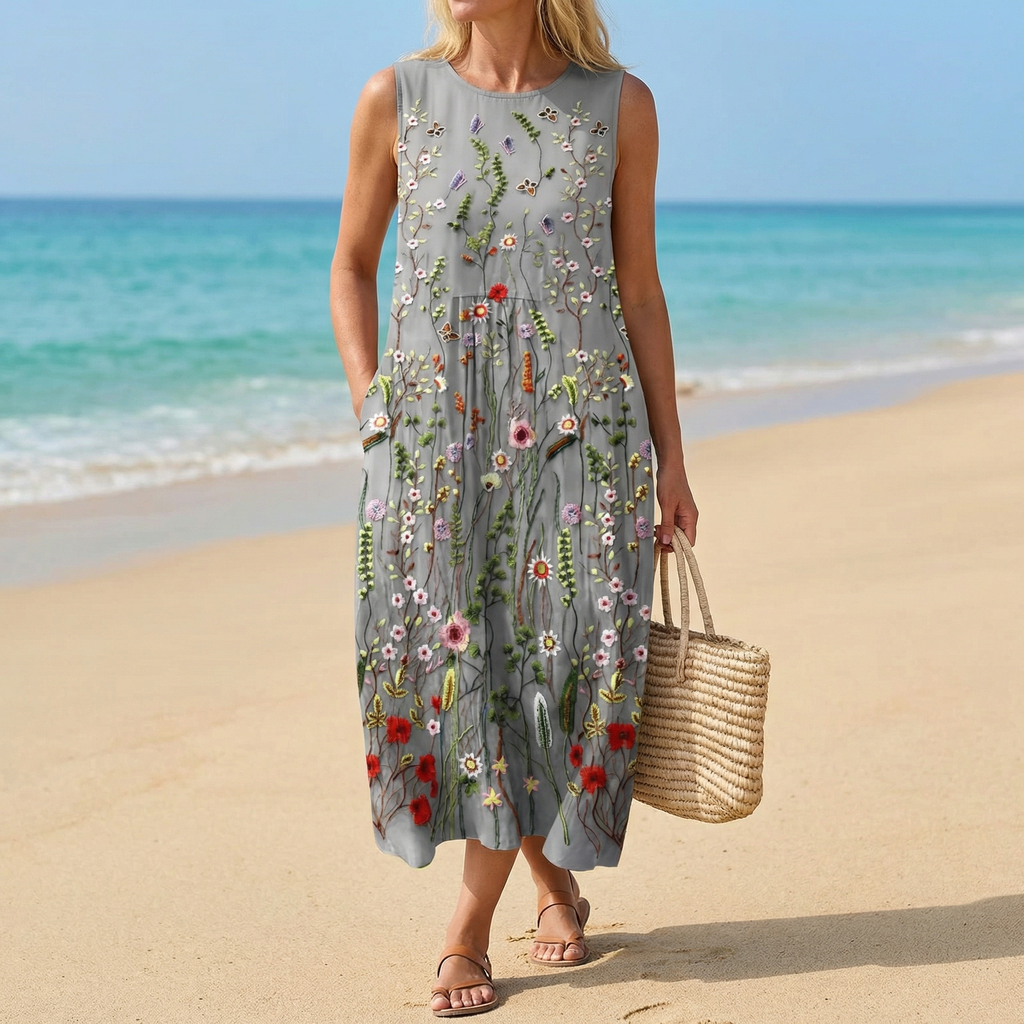 Lila | Wildflower Bohemian Midi Dress
