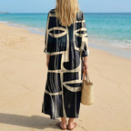 Luna | Bohemian Mask Midi Dress