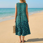 Lydia | Ocean Flow Midi Dress