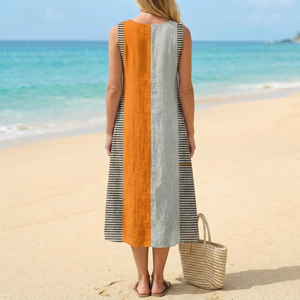 Zoe | Saffron Slate Midi Dress