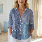 Jolie | Ocean Patchwork Blouse