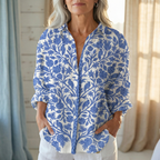 Crystal  | Blue Garden Blouse