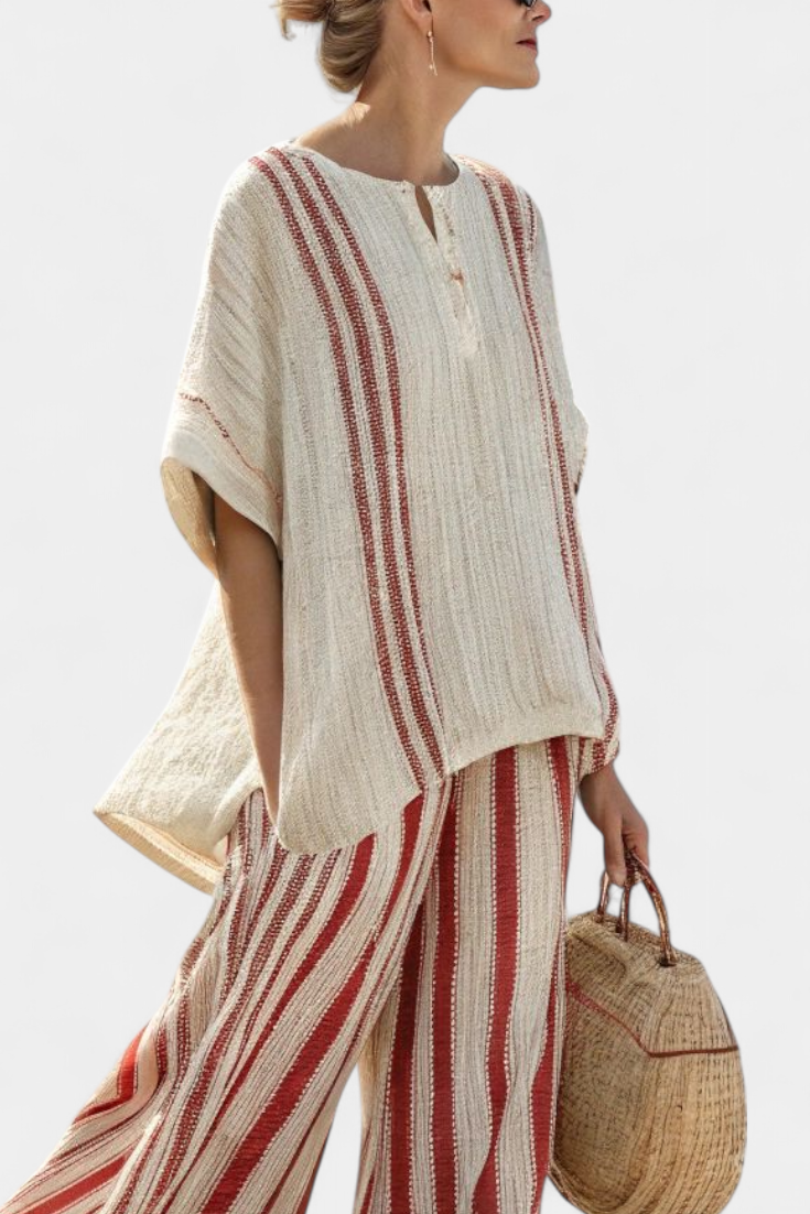 Rose | Fresh Lightweight Loose Top and Wide Leg Pants