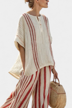 Rose | Fresh Lightweight Loose Top and Wide Leg Pants