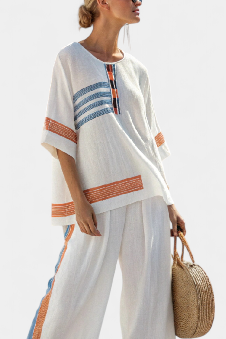 Adeline | Fresh Lightweight Loose Top and Wide Leg Pants