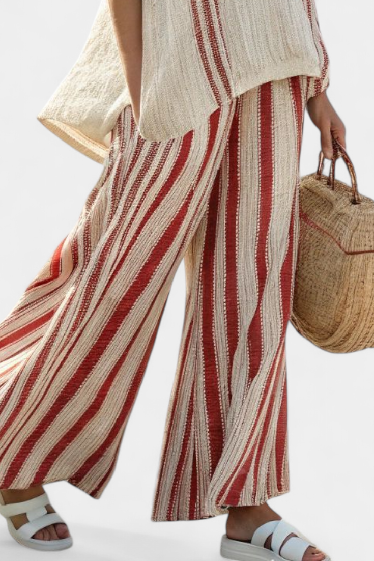 Rose | Fresh Lightweight Loose Top and Wide Leg Pants