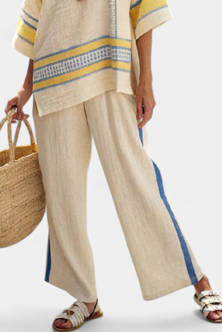 Caroline | Fresh Lightweight Loose Top and Wide Leg Pants