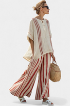 Rose | Fresh Lightweight Loose Top and Wide Leg Pants