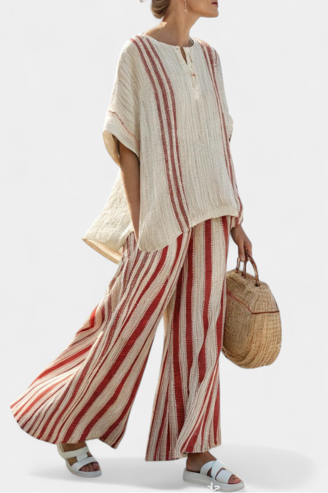 Rose | Fresh Lightweight Loose Top and Wide Leg Pants