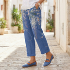 Janice | Cascading Floral Trousers