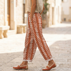Pamela | Ikat Geometric Trousers