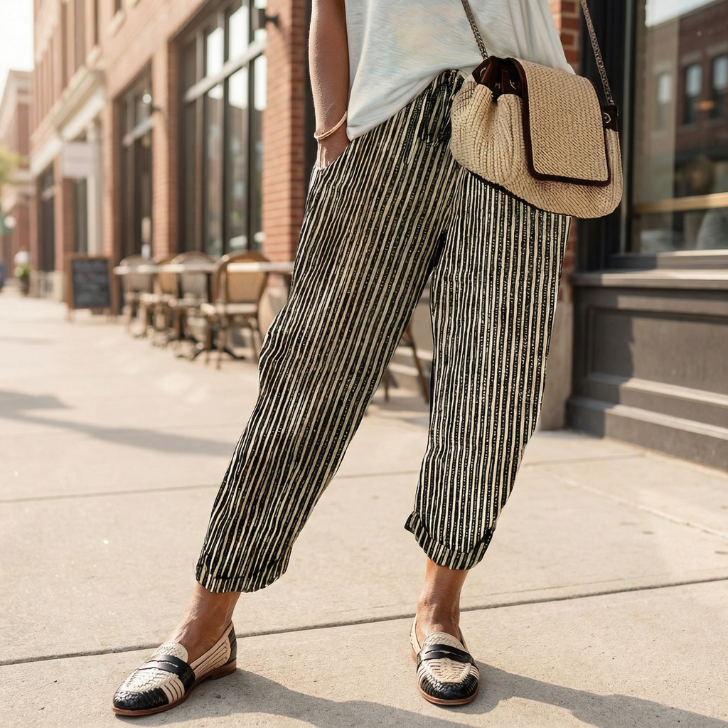 Denise | Urban Stripe Trousers