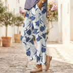 Kathleen | Indigo Floral Trousers