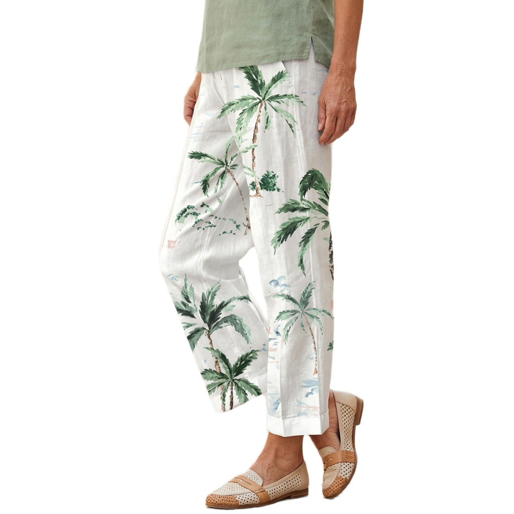 Debra | Botanical Palm Trousers